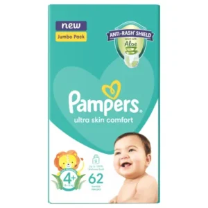 Pampers Active Baby Size 4+ Jumbo Pack - 62's